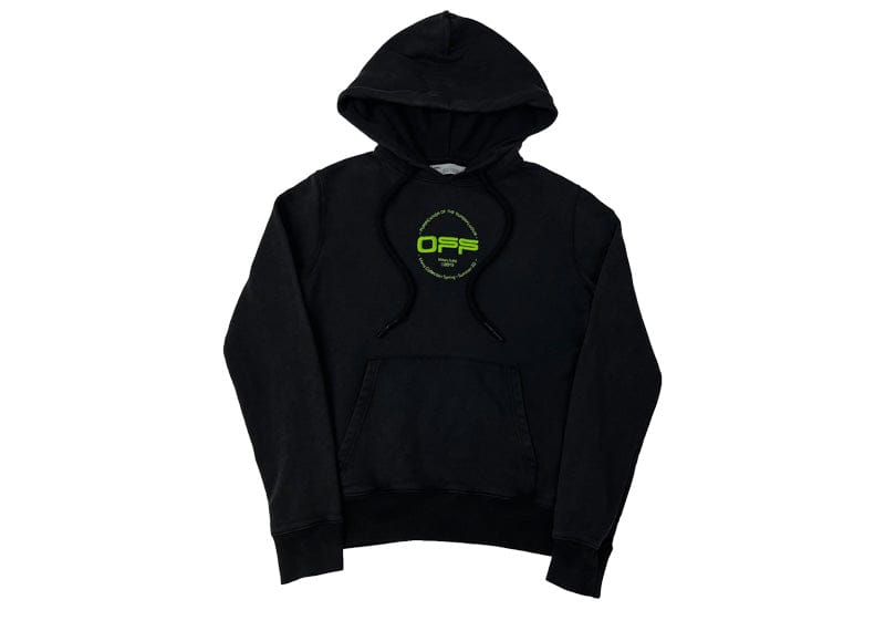 Off-White Hand Print Hoodie Black/Green