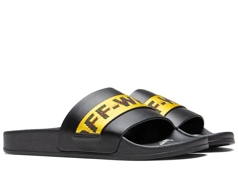 Off-White Industrial Belt Slides Black Yellow