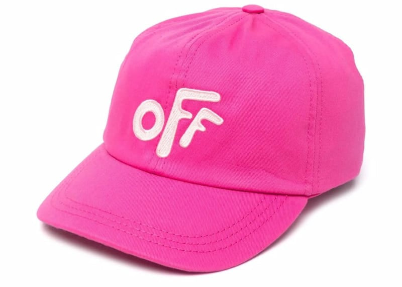 OFF-WHITE Kids Rounded Baseball Cap Fuchsia Pink