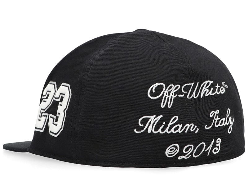Off-White Logo Embroidered Baseball Cap Black