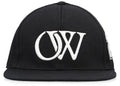Off-White Logo Embroidered Baseball Cap Black