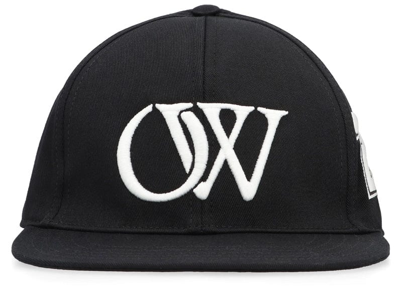 Off-White Logo Embroidered Baseball Cap Black
