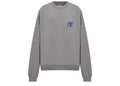OFF-WHITE Logo Embroidered Sweatshirt Melange Grey/Nautical Blue (Women's)
