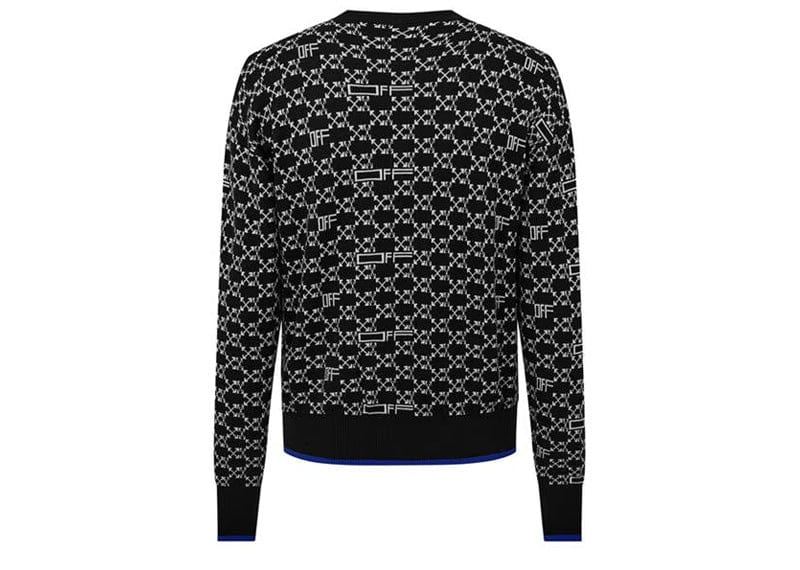 Off-White Monogram Allover Knit Sweatshirt Black