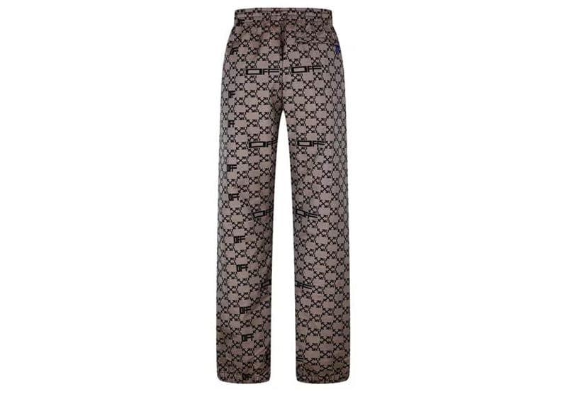 Off-White Monogram Allover Track Pants Camel Black