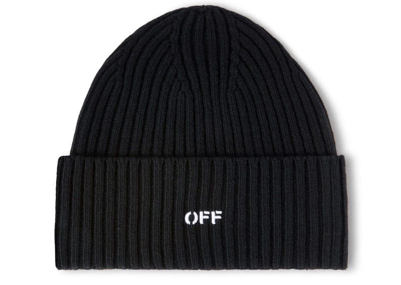 Off-White Offstamp Loose Knit Beanie Black/White
