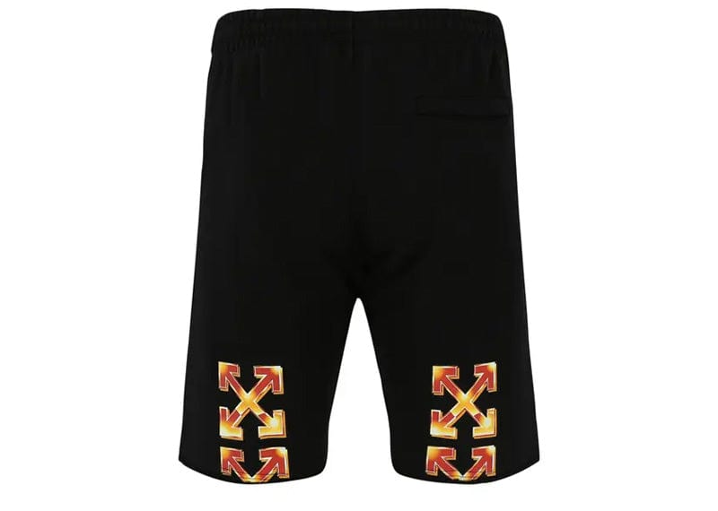 OFF-WHITE Orange Metal Arrow Sweatshort Black Orange