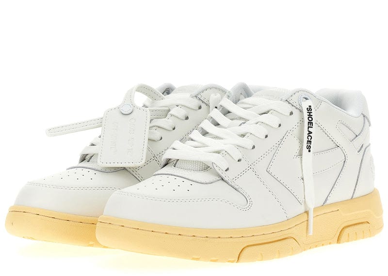 Off White Out Of Office Calf Leather Sneaker White/Gold