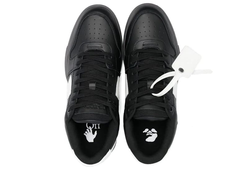 Off-White Out Of Office OOO Calf Leather Low Tops Black White Grey