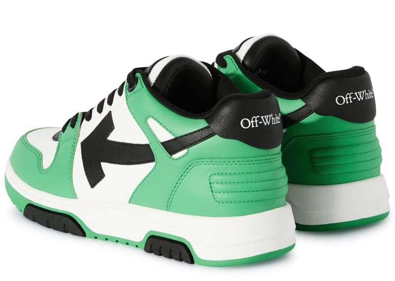 OFF-WHITE Out Of Office "OOO" Low Tops Green Black