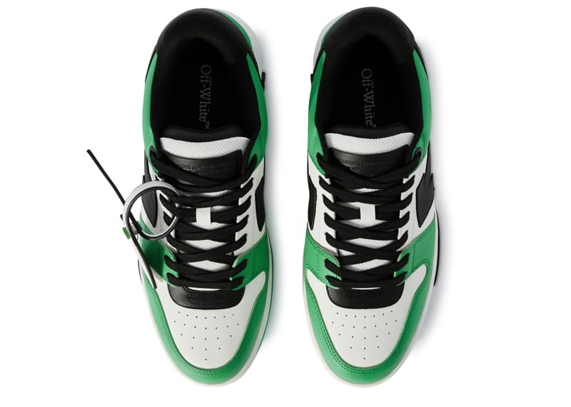 OFF-WHITE Out Of Office "OOO" Low Tops Green Black