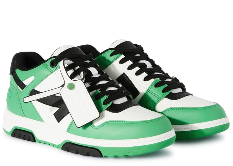 OFF-WHITE Out Of Office "OOO" Low Tops Green Black