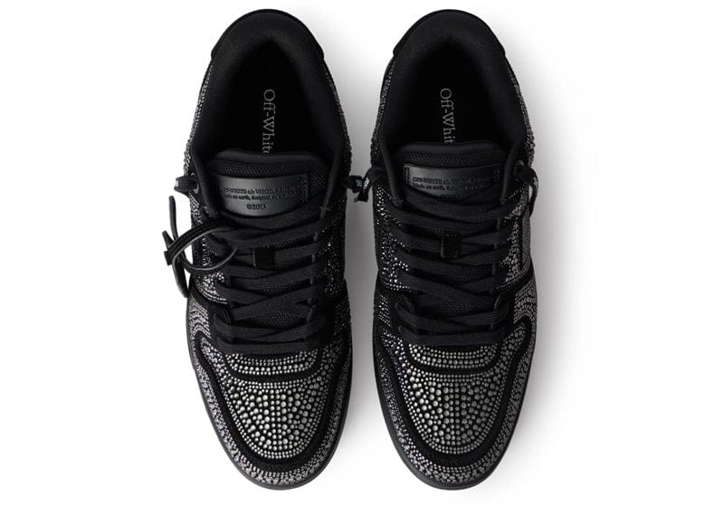 OFF-WHITE Out Of Office OOO Low Tops Strass Crystal Embellished Black (Women's)