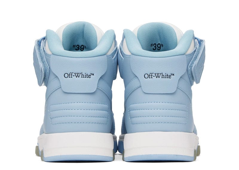 Off-White Out Of Office OOO Mid Top Lea Light Blue White