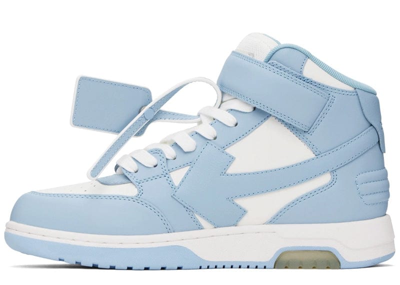 Off-White Out Of Office OOO Mid Top Lea Light Blue White