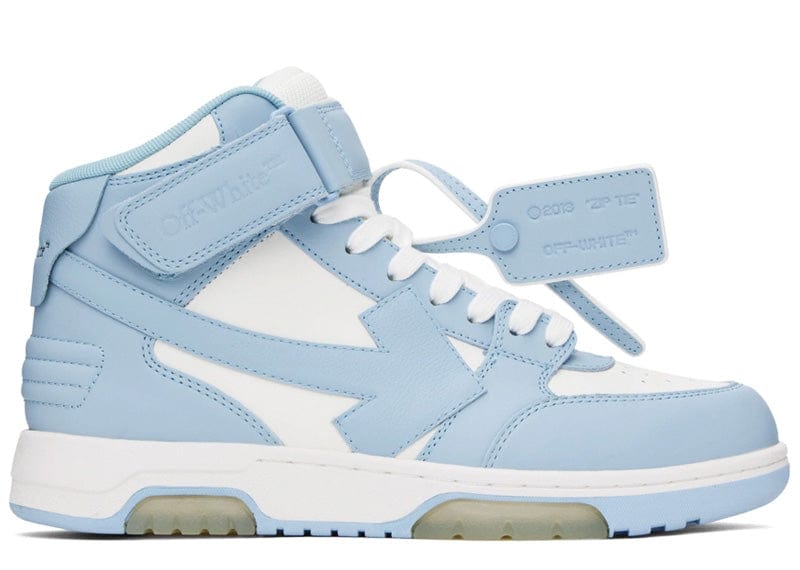 Off-White Out Of Office OOO Mid Top Lea Light Blue White