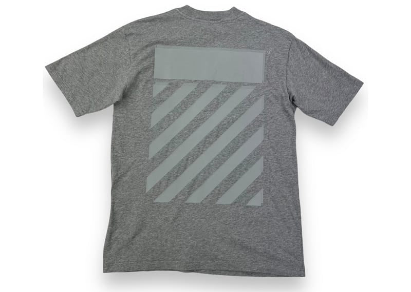 Off-White Rubber Diagonal Tee Grey