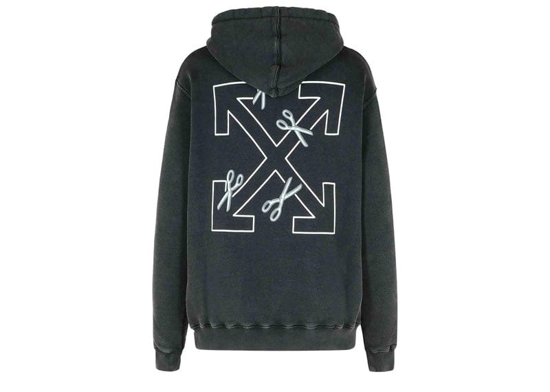 OFF-WHITE Scissor Arrow Regular Hoodie Washed Black