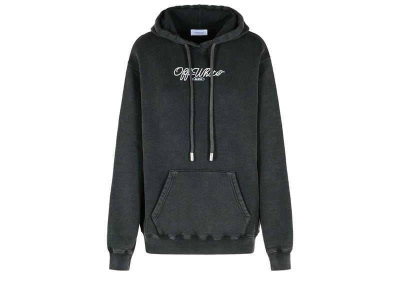 OFF-WHITE Scissor Arrow Regular Hoodie Washed Black