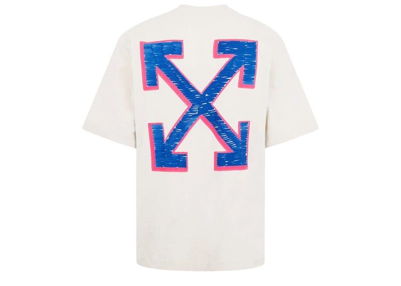 Off-White Sketch Arrow Skate S/S Tee Beige/Blue