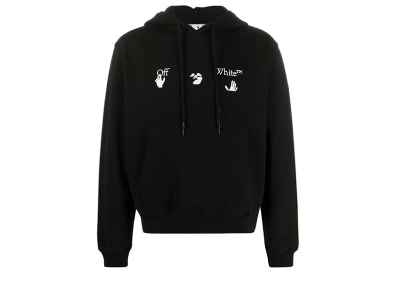 Off-White Slim Fit Big Logo Hoodie Black/White