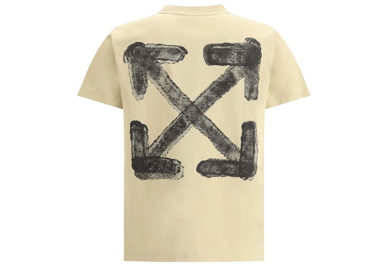 OFF-WHITE Spray Arrow Slim SS Tee Creme Brule