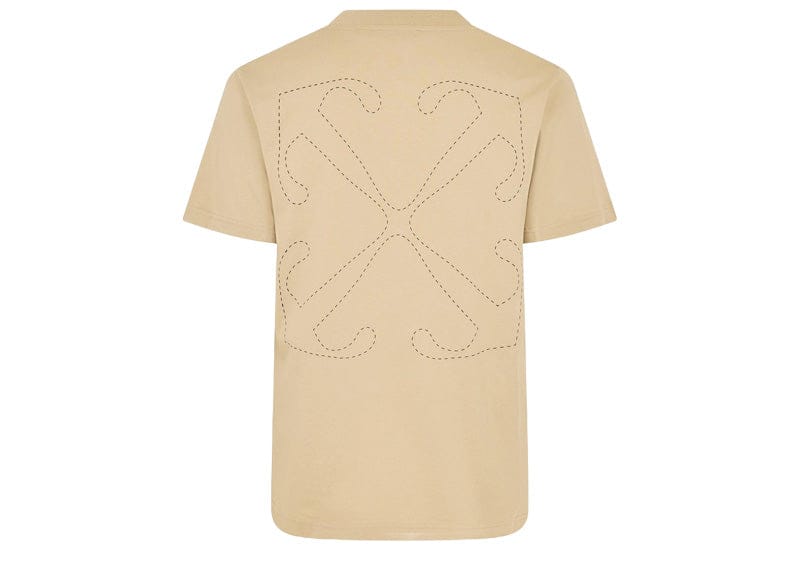 OFF-WHITE Stitch Arrow Slim S/S Tee Brown Rice/Mole