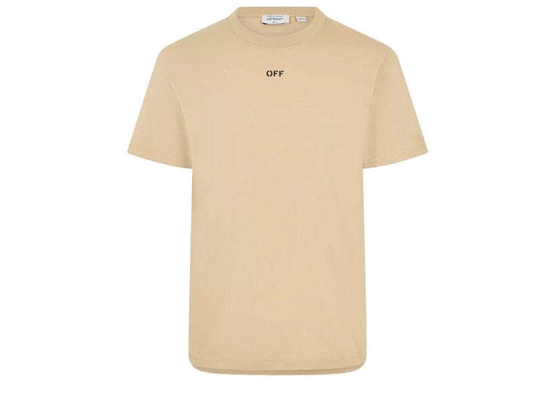 OFF-WHITE Stitch Arrow Slim S/S Tee Brown Rice/Mole