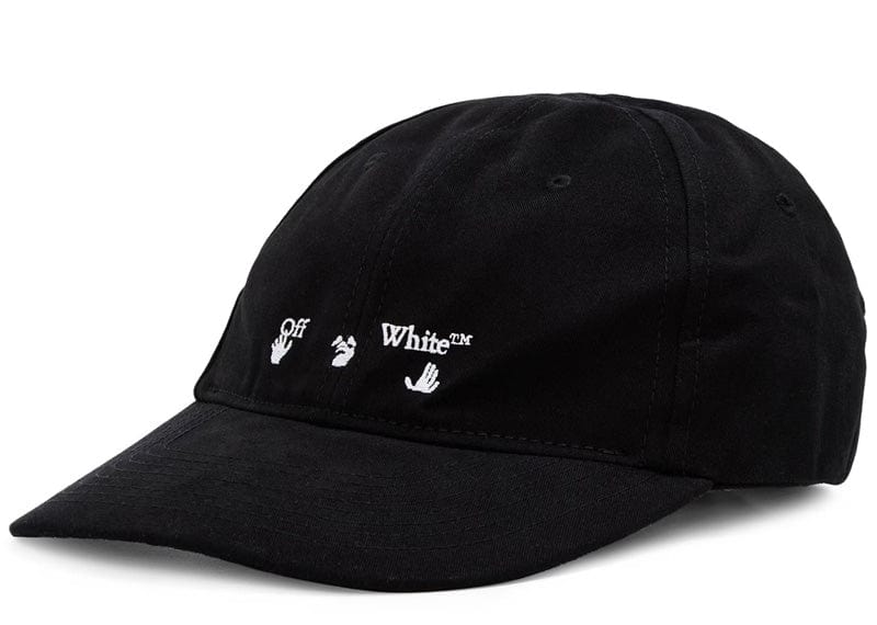 Off-White Swimming Man Embroidered Baseball Cap Black/White