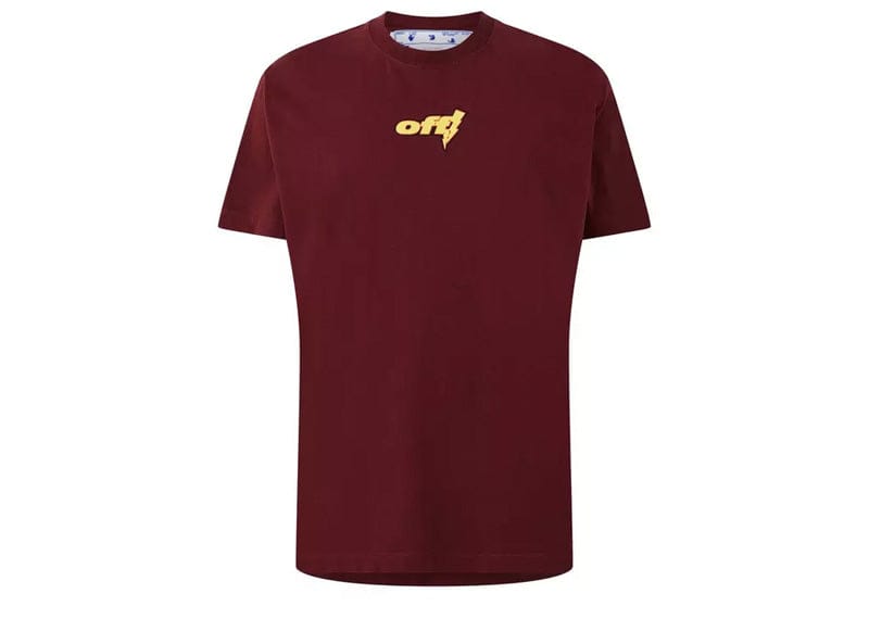 OFF-WHITE Thunder Stable Oversized Fit T-Shirt Red