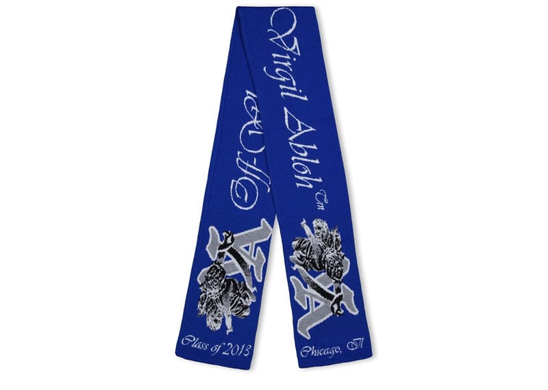 Off-White VA Knit Scarf Dark Blue Grey