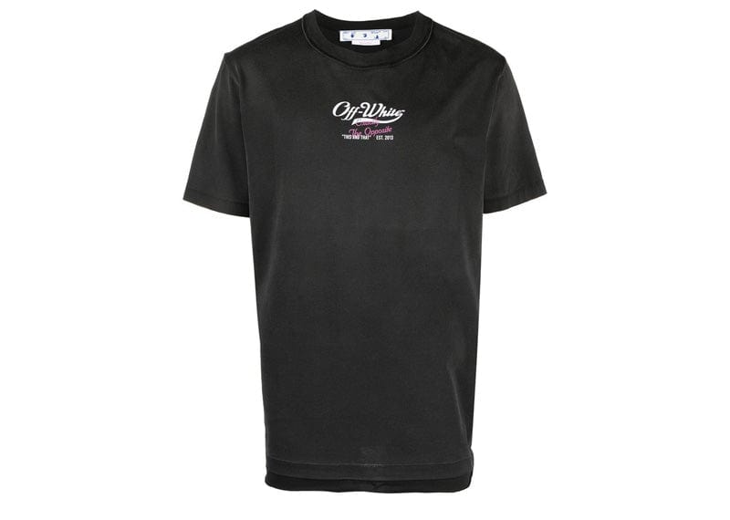 OFF-WHITE Wave Off Raw Slim T-shirt Black