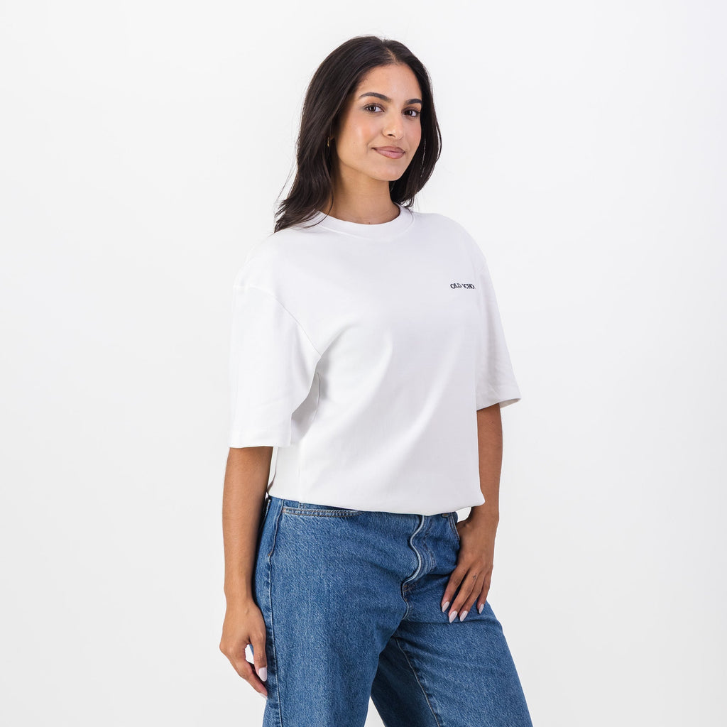Old School Leisure Clubhouse Boxy Tee White