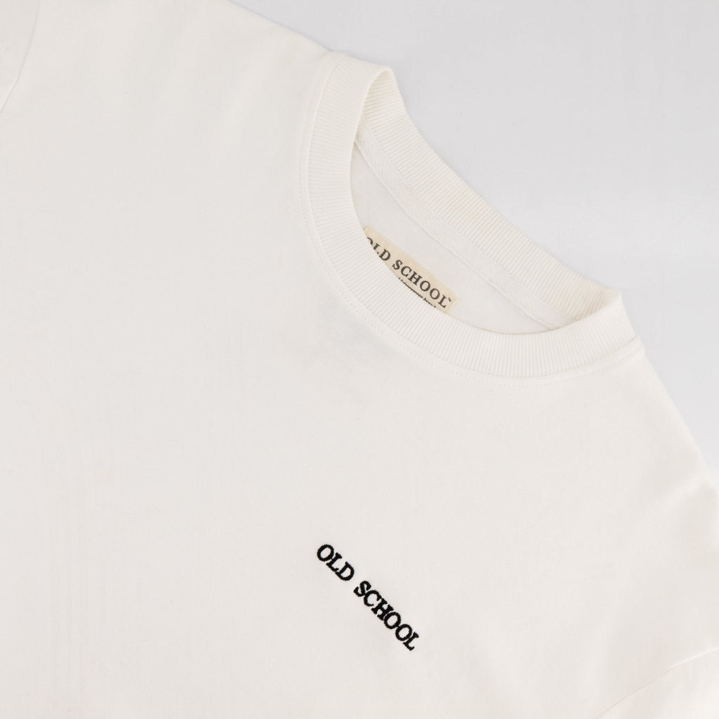 Old School Leisure Clubhouse Boxy Tee White