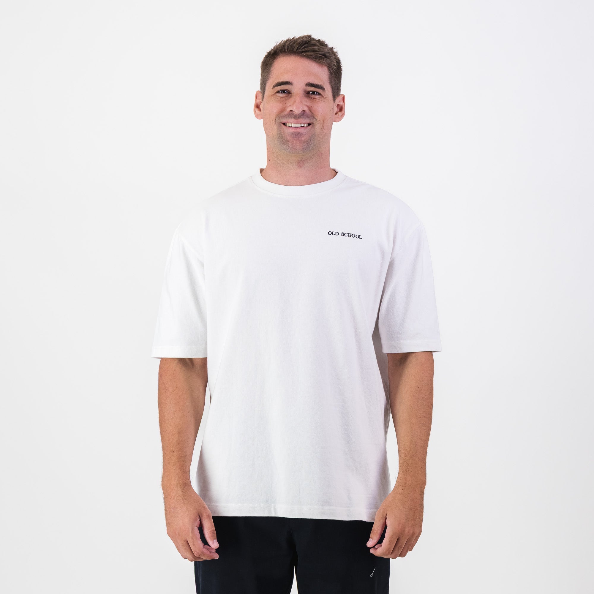Old School Leisure Clubhouse Boxy Tee White
