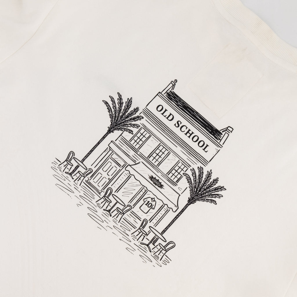 Old School Leisure Clubhouse Boxy Tee White
