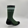 Old School Leisure Heritage Stripe Crew Sock – Forest Green