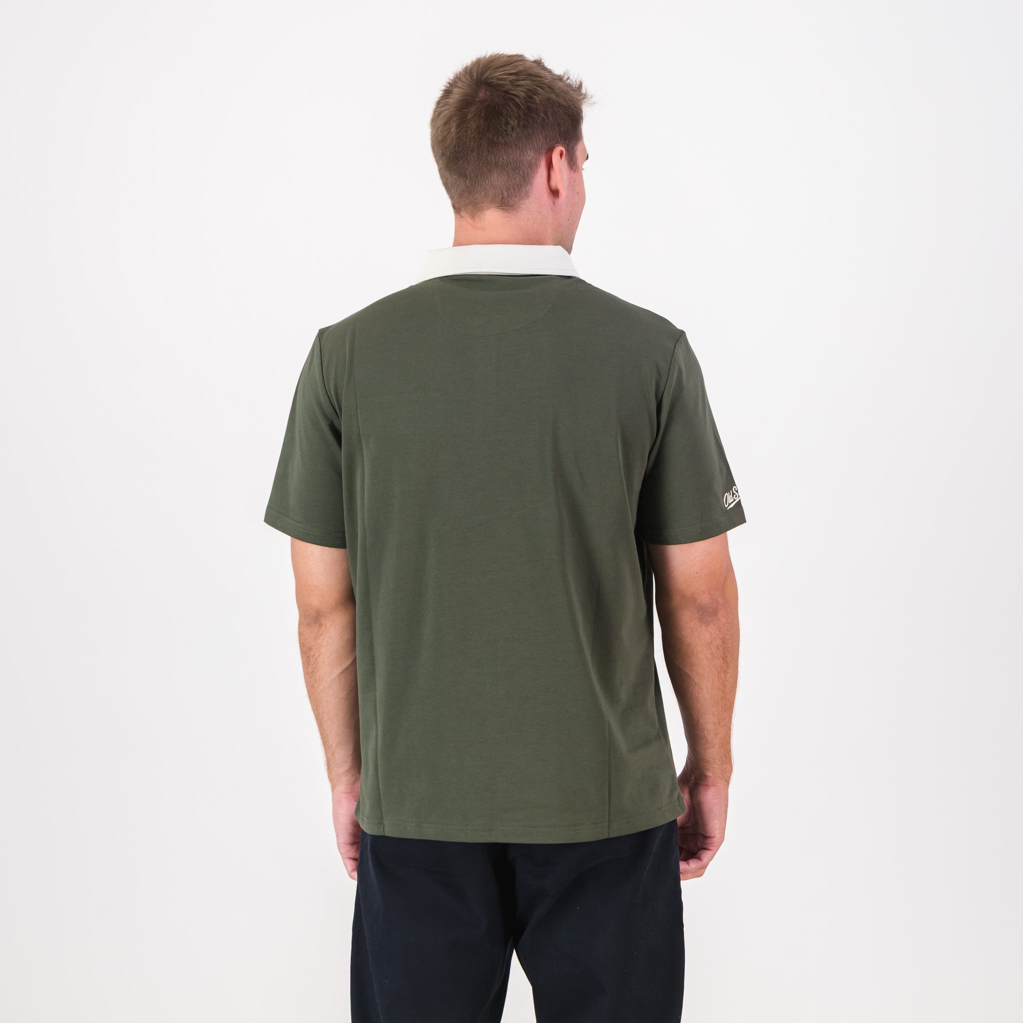 Old School Leisure Pocket SS Polo Green