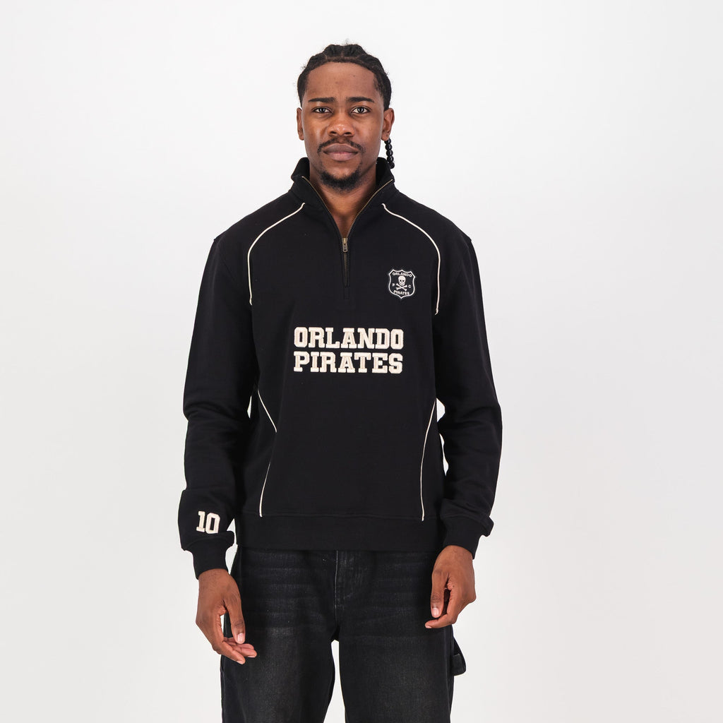 Orlando Pirates Piped Quarter Zip Sweat-black