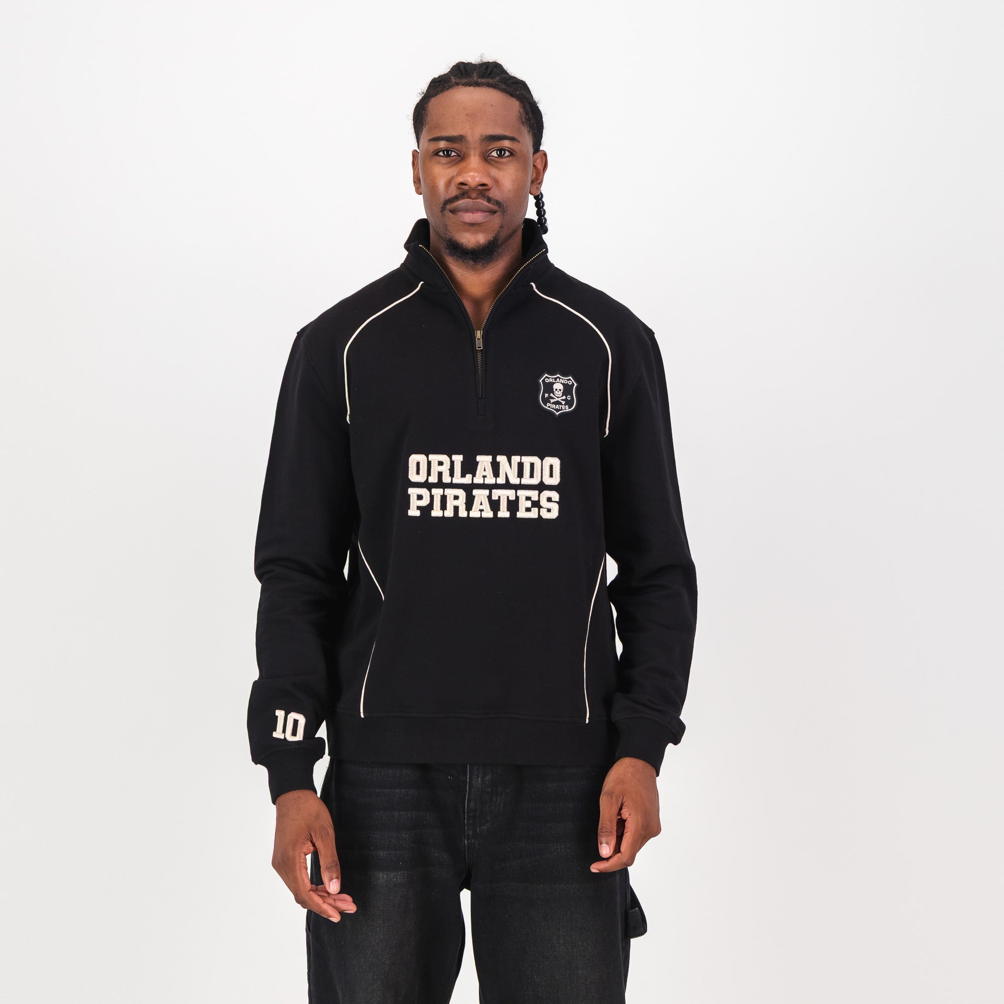Orlando Pirates Piped Quarter Zip Sweat-black