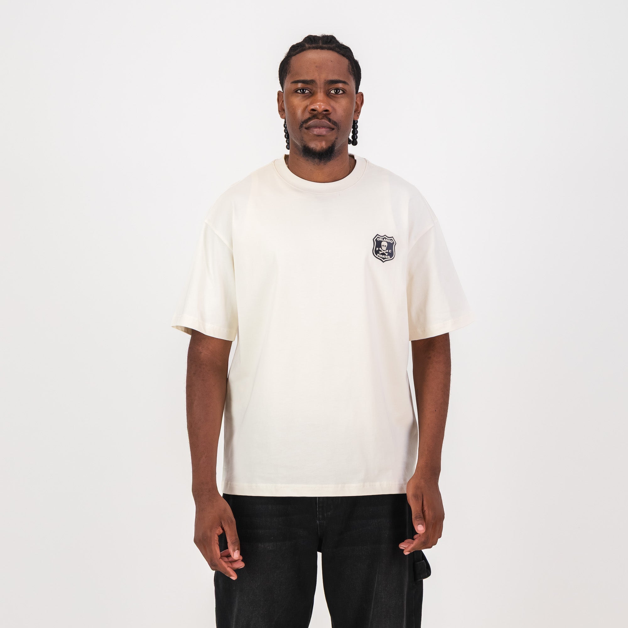 Orlando Pirates Quirky Boxy Tee-Ivory