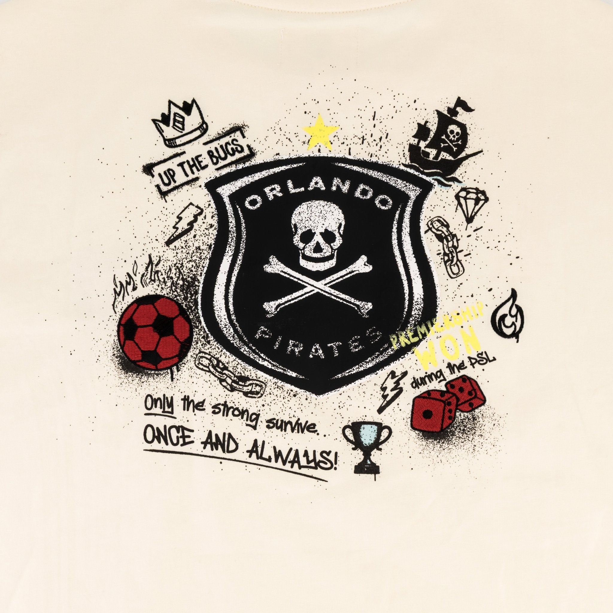 Orlando Pirates Quirky Boxy Tee-Ivory