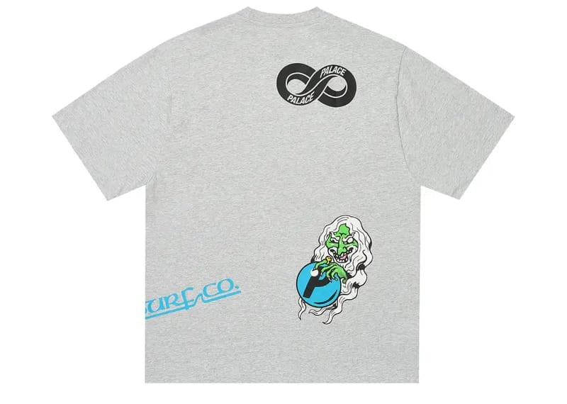 Palace Sponsor T-Shirt Grey Marl