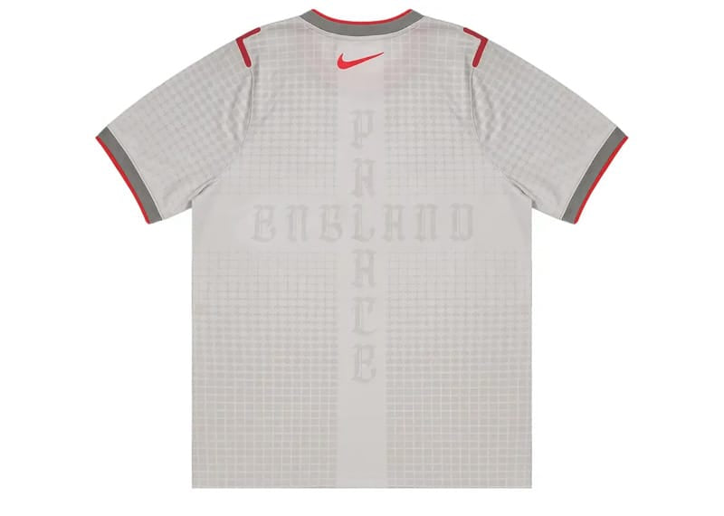 Palace x Nike England Dri-FIT Academy Pro Short Sleeve Football Top Pewter Grey/Bright Crimson