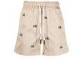 Palm Angels Broken Palm Shorts Beige Green