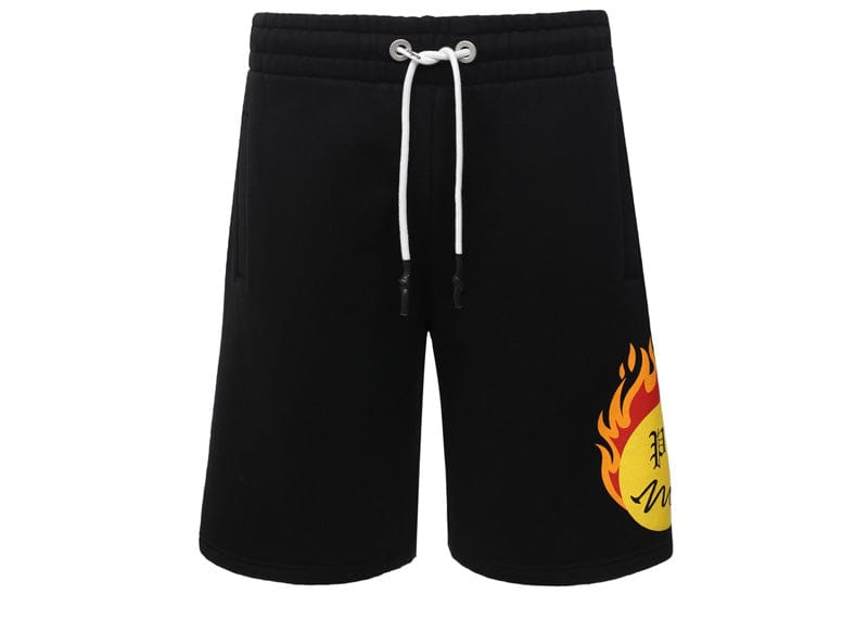 Palm Angels Burning Head Track Shorts Black