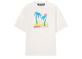 Palm Angels Burning Oasi Slim Tee Off White/Multicolor