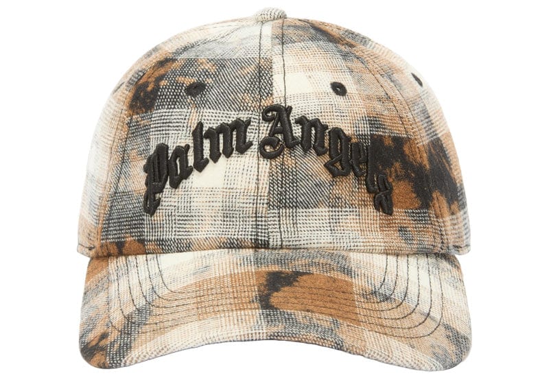 Palm Angels Curved Logo Check Cap