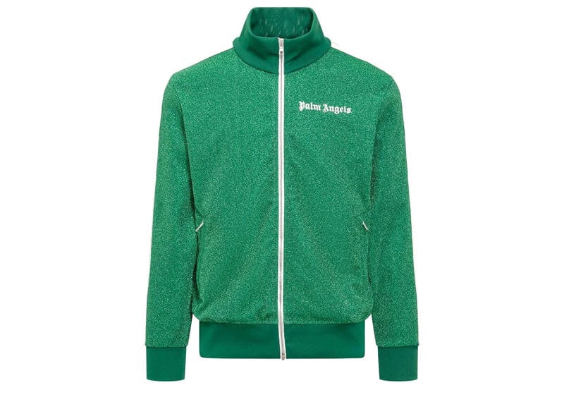 Palm Angels Glitter Track Jacket Green