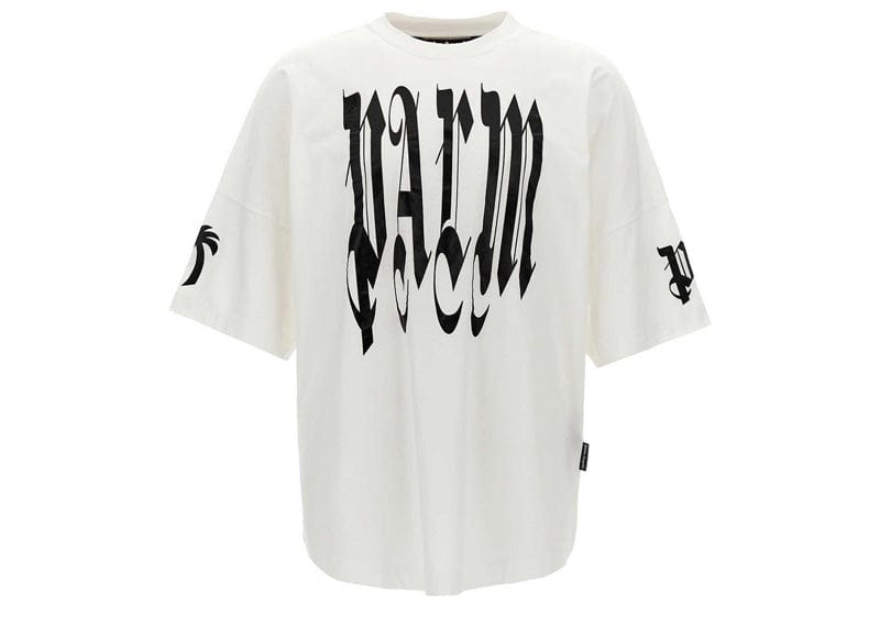 Palm Angels Gothic Logo Over T-Shirt White